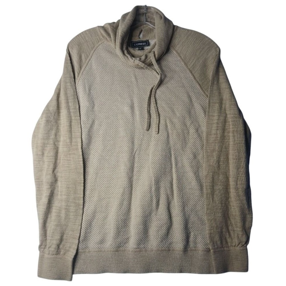 Express Beige Men's Crewneck Longsleeve sweater Size M